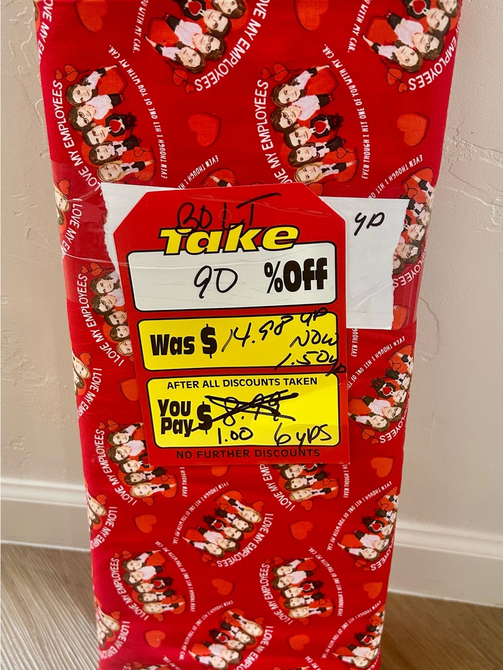 The Office Cotton Fabric 6 Yards Bolt Camelot New